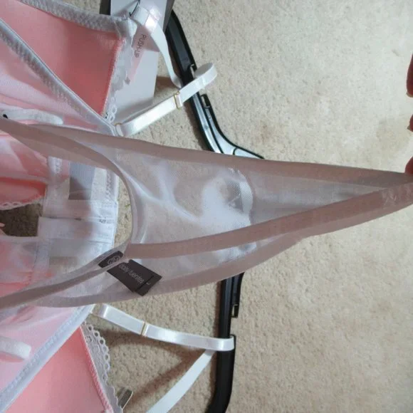 NWT push up babydoll  & panty white set L - Picture 12 of 16